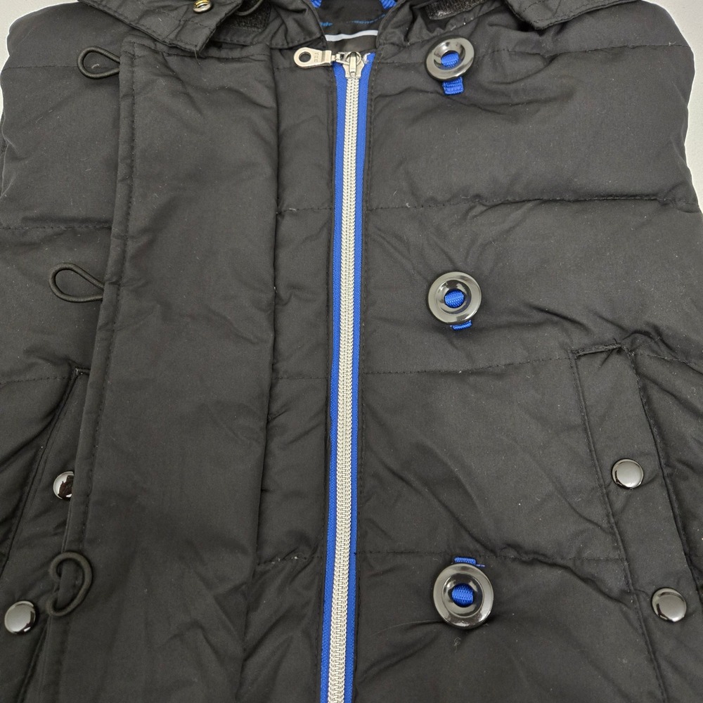 Gap Women's Black Puffer Vest Hooded Zip Front Casual Outdoor Warm - Picture 2 of 5